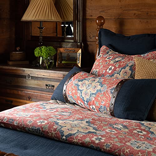 Image of HiEnd Accents Melinda Washed Linen 3 Piece Queen Floral Comforter Set
