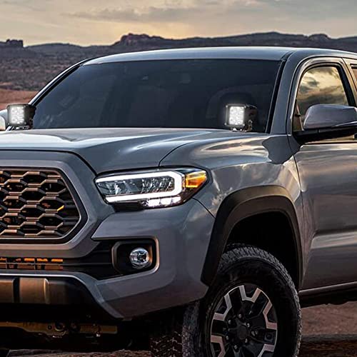 Aublinto Auto Scheinwerfer Befestigungs Halterung,A-Säulen Leuchte Halterung aus Aluminium LED Metallhalterung Haubenscharniere A-Säulen LED Halterung Kompatibel mit 16-20 Jahre Tacoma