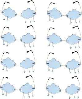 8 Pçs Óculos De Sol De Chuva Em Forma De Nuvem Óculos De Sol Sem Aro Para Homens Adultos Adereços De Formatura Óculos De Onda Sem Aro Óculos De Sol Em Forma De Nuvem Óculos De Sol