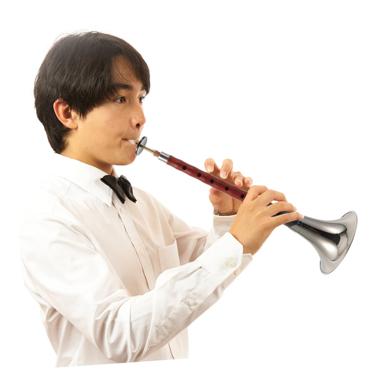Toyvian Suona Cinese per Principianti e Professionisti, Strumento a Fiato Tradizionale in Metallo, Facile da Suonare da Portare, per Musica Etnica Colore Casuale