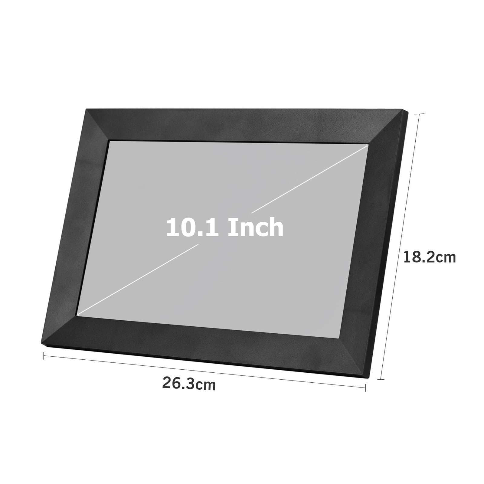 8-calowa Inteligentna Ramka Na Zdjęcia WiFi Cyfrowa Album Fotograficzny IPS Ekran Dotykowy 1280 * 800 Zdjęcie 1080P Wideo 16 GB Pamięci WyjąTkowe WrażEnia Wizualne(Black 10.1 Inch)