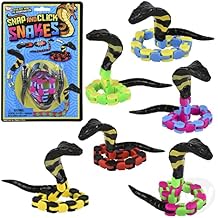 Wacky Tracks Snake Bendable Snap and Click Snake Fidget Toy Fine Motor Skills Autism مجموعة من 3
