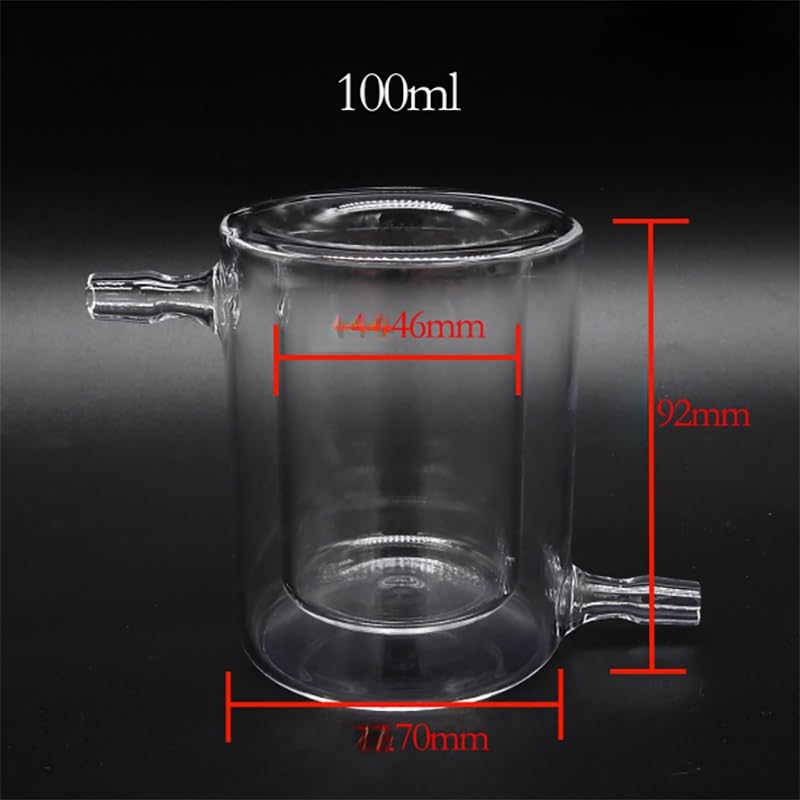 Reaktor fotokatalityczny z odpornego na wysokie temperatury szkła kwarcowego z dwuwarstwową powłoką z zimną pułapką (zastosowanie laboratoryjne) | 100 ml