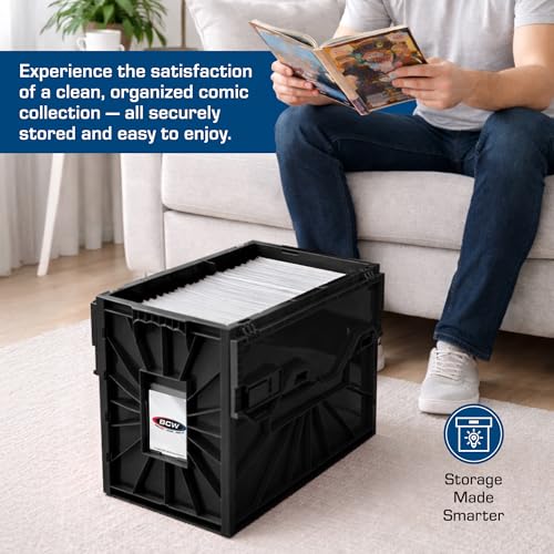 BCW Comic Book Bin - Short - Black