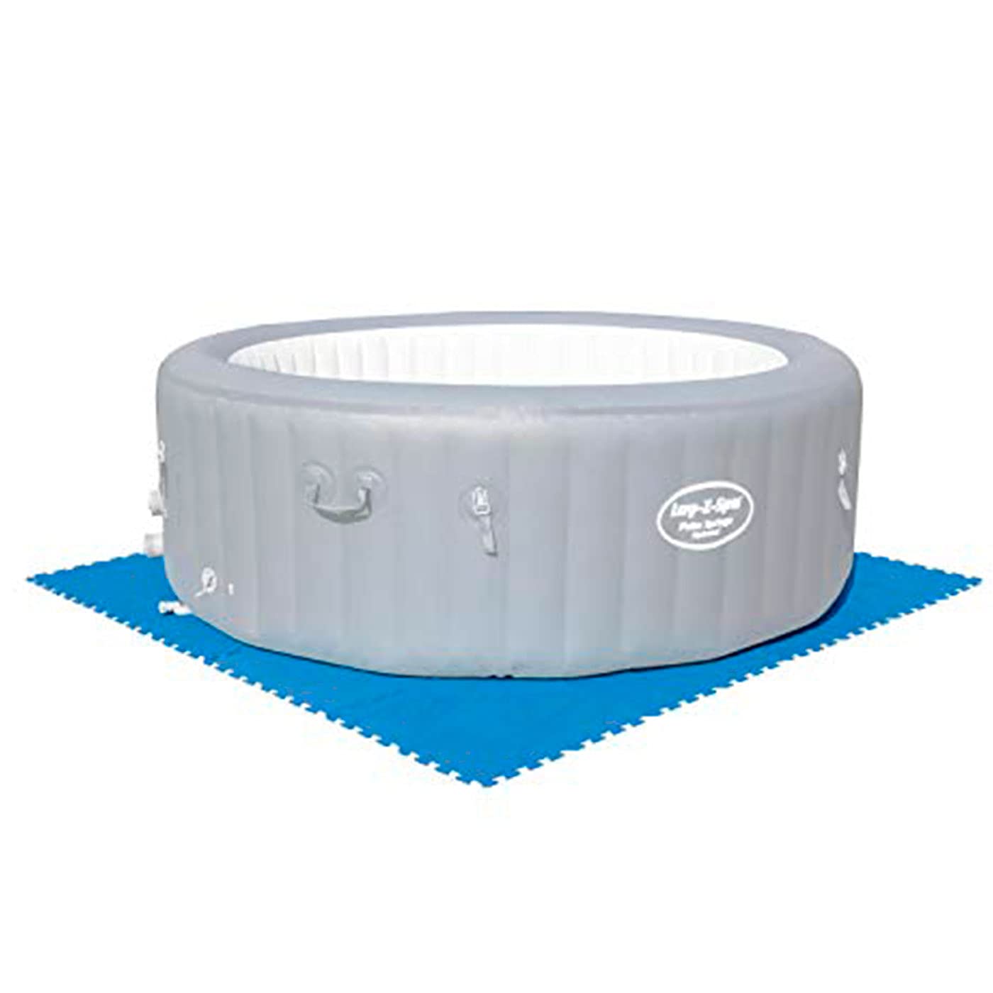 Acan Tradineur - Protector de Suelo para Piscina, Set de 9 Piezas de 50 x 50 cm, Color Azul, 4 mm de Grosor. Tapete, Alfombra Puzzle Protectora