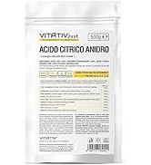 Acide citrique anhydre 100 % pur VITATIV | 500 g | qualité alimentaire | conservateur idéal pour pâtes...