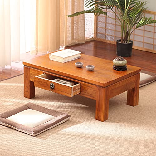 Table basse en bois d'orme compacte pour optimiser les petits salons - 2