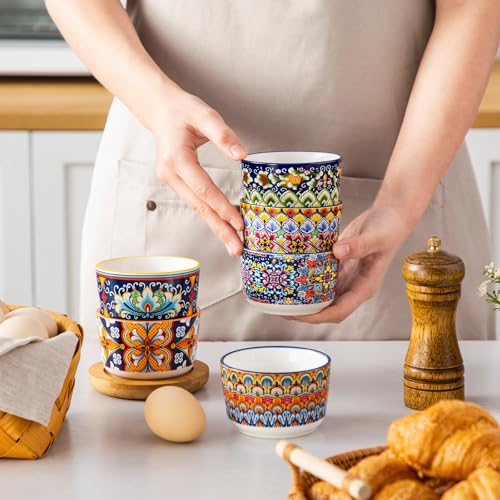 vancasso Creme Brulee Schälchen 180ml, SIMI Souffle Förmchen Backofenfest, Ofenfeste Förmchen 6er Set, Creme Brulee Schalen… – Ansicht 9