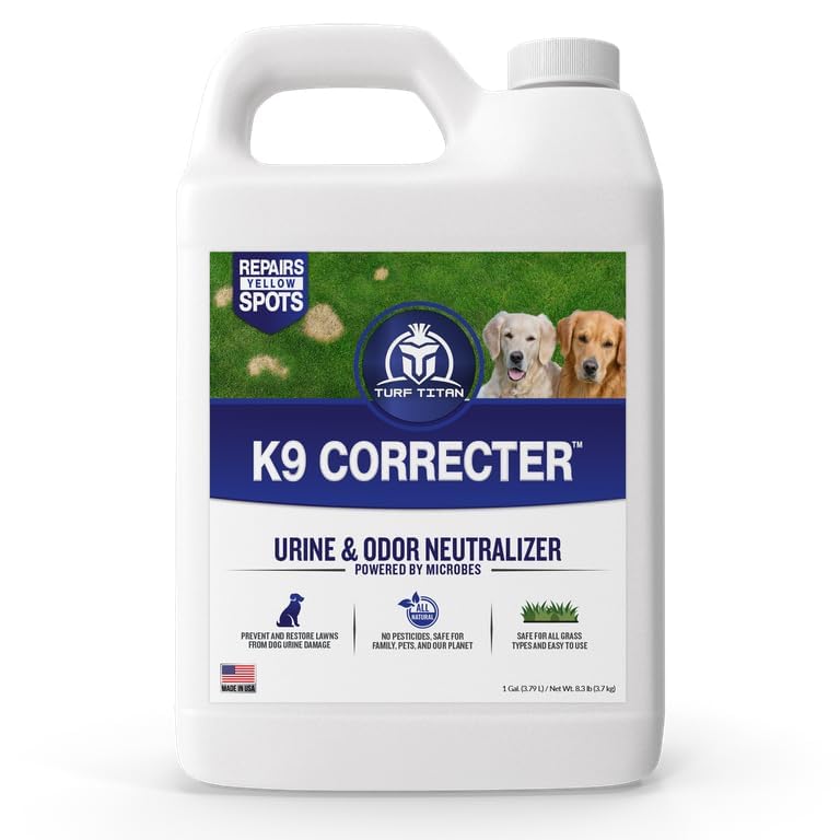 Image of Turf Titan K9 Correcter - Dog Urine Neutralizer for Lawn (1 Gallon) - Urine Neutralizer For Dogs to Revive your Grass - Lawn Care Solution for Green, Odor-Free Grass