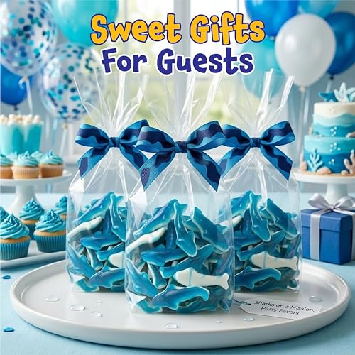 Gummy Sharks, Blue Shark Gummies, Blue Raspberry Candy - 11 Oz Pack - image 5