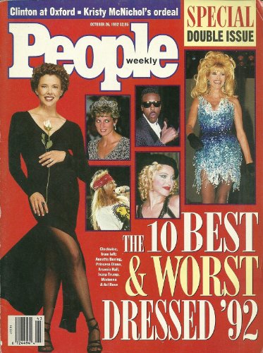 People Weekly (THE 10 BEST & WORST DRESSED ' 92 , Annette bening , Princess Diana , Arsenio Hall , Ivana Trump, October 26 , 1992)