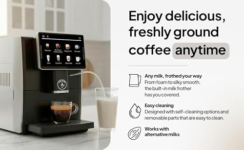 Cafe Bueno Super Automatic Espresso Machine For Home - Coffee Machine With Grinder & Milk Frother For Latte, Cappuccino, Macchiato - Auto Wake & Sleep – All Milk Types - Image 6