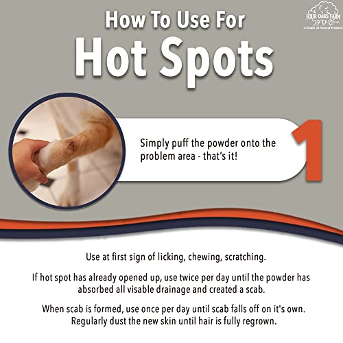 Four Oaks Farm Ventures, NT Canine Hot Spot & Ear Dry Powder - Treat Pet's Hot Spots, Cuts, Abrasions, Excema, Flea Bites, Ear Irritations - All Natural, Easy to Use, Non-Caustic, No Mess (1.25 oz) - Thumbnail 4