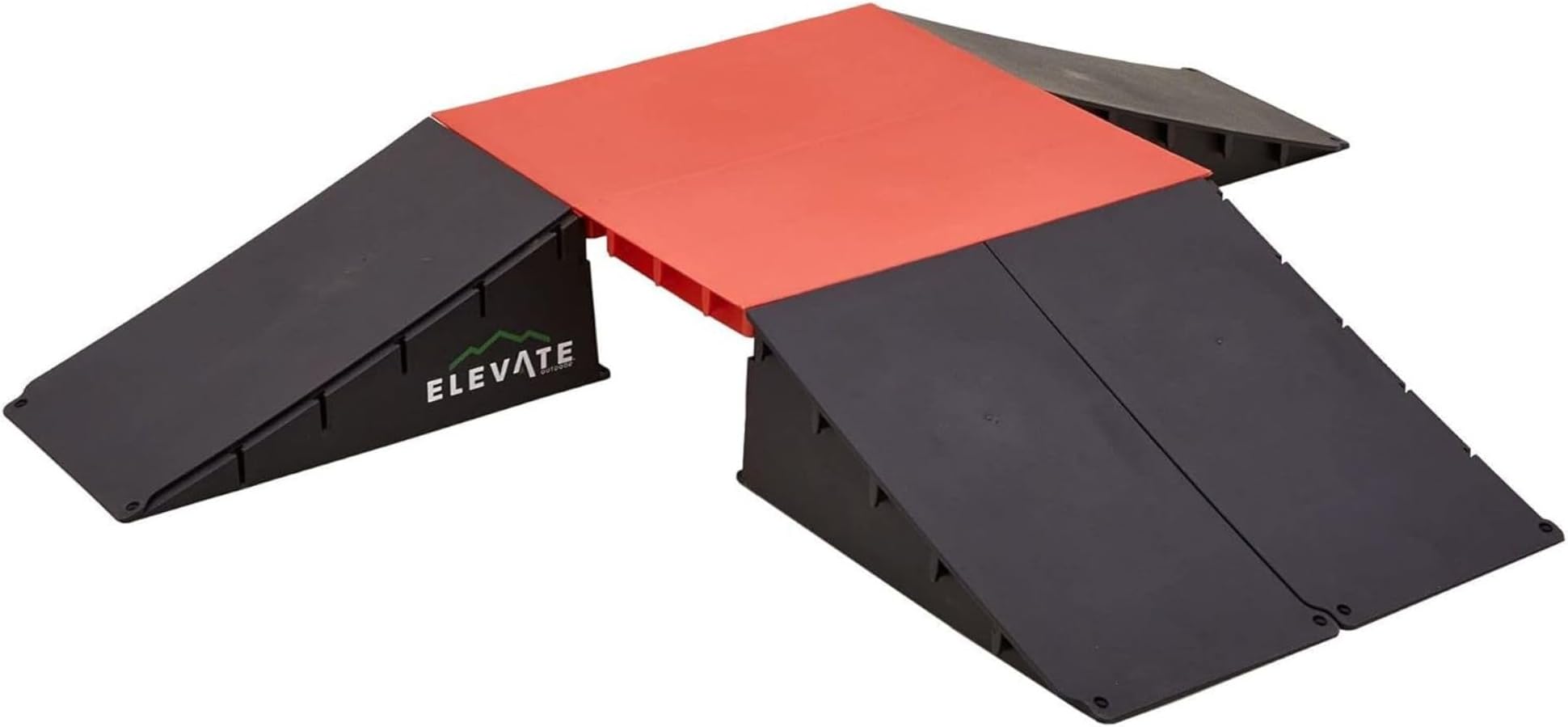 Mini Skateboard Ramp 6-Piece Set with EZ-Link Setup & 10 Setup Options for Manual Tricks & Flips for Scooters & BMX Bikes, Orange