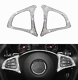 Hergestellt aus hochwertiger Zinklegierung und Strasssteinen, kann vorhandene Kratzer abdecken und verhindert Staub, Kratzer, um die Innenausstattung des Autos zu verbessern. Es kann Ihrem Auto eine einzigartige Dekoration verleihen.