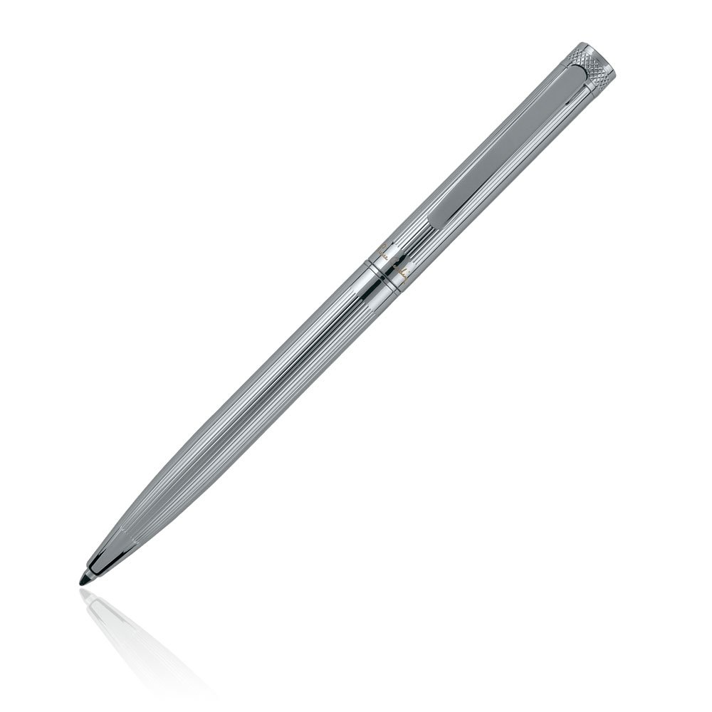 Pierre Cardin® RENEE Set di penna a sfera e penna roller con incisione, astuccio di alta qualità, regalo personalizzato, nome, inciso, anniversario, compleanno (argento)