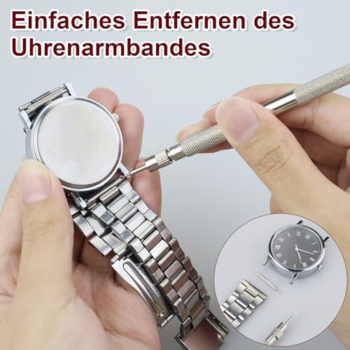 Ensemble d'outils de Retrait de Bracelet de Montre, Outil de Barre à Ressort, poignée d'outil en Acier Inoxydable, kit de réparation de Montre pour Retirer Le Bracelet, réglage des Barres à Ressort – vue 3