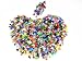 TR318 Brand Pebble Gravel for Fish Turtle Tank Landscape bottom decoration Colorful opal glass Sand stone rocks glass ornament for Fantastic Garden or Yard (colorful)