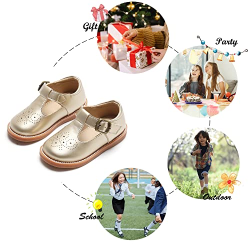 Image of Felix & Flora Toddler Little Girl Mary Jane Dress Shoes - Ballet Flats for Girl Party School Shoes