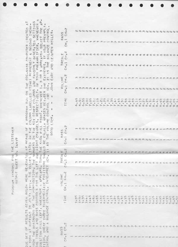 Amazon | John Cage & Lejaren Hiller : HPSCHD ; Ben Johnston