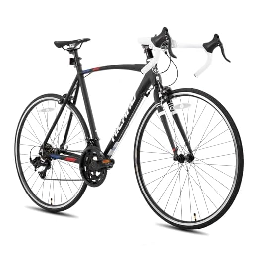 Hiland Road Hybrid Bike Urban City Commuter Bicycle with Disc Brake for Men Comfortable Bicycle 700C Wheels 24 speeds Bikes Silver 57cm
