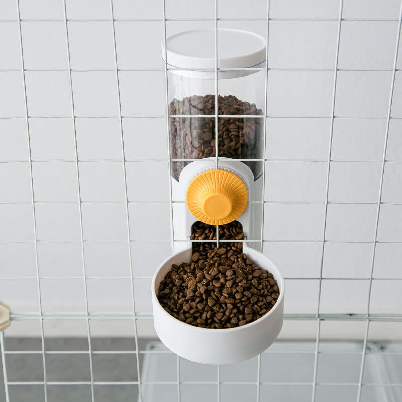 Distributore Automatico per Animali - Bevanda e Cibo per Cani e Gatti - Pratico e Resistente - Design Sospeso - Materiale PP - Facile da Usare [Acqua potabile + mangiatoia]