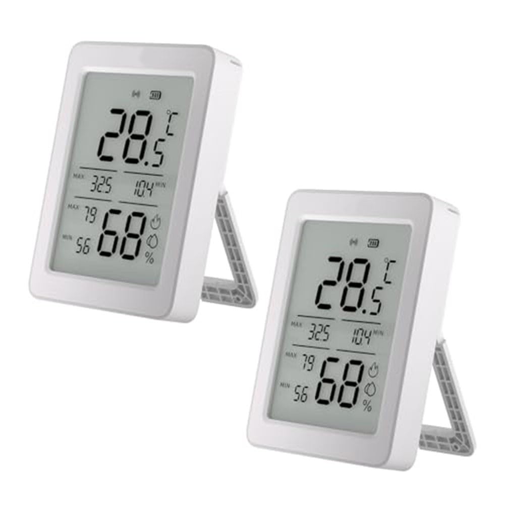 BlissfulAbode Sensor inteligente de temperatura y humedad Zigbee con pantalla LCD y monitoreo de aplicaciones