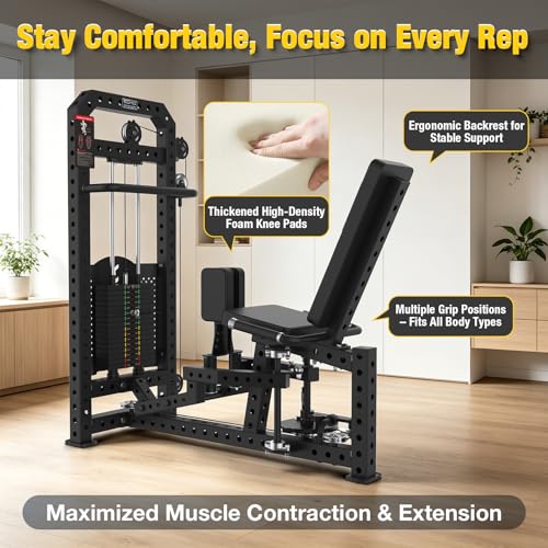 Image of Commercial Hip Adduction Abduction Machine, Inner & Outer Thigh Exercise Equipment with Adjustable Weight Stack, Commercial Grade Home Gym Fitness Machine for Glutes, Hips & Leg Strength Training