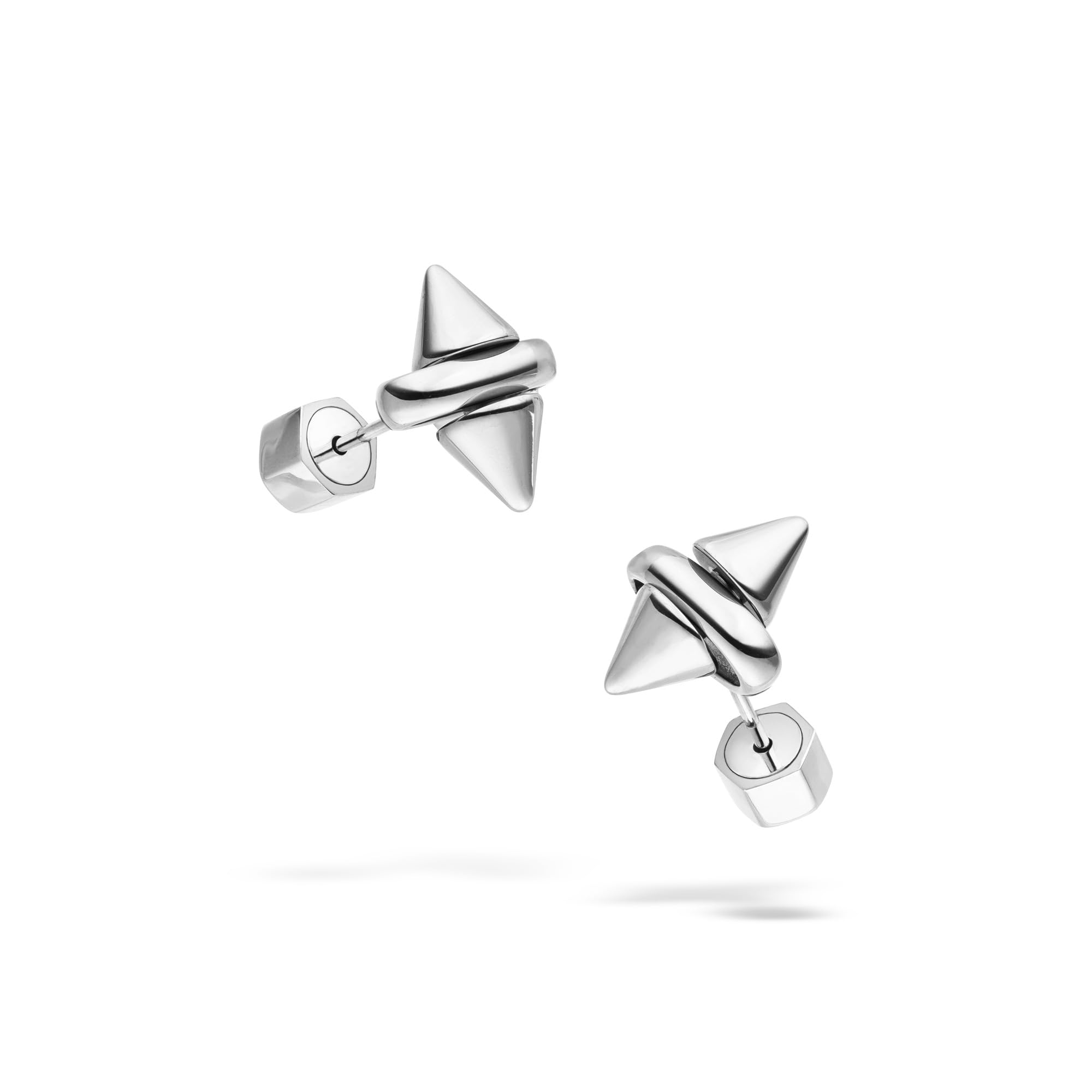 LIEBESKIND BERLIN Damen Schmuck – Ohrstecker im Spikes Design aus Edelstahl – in Silber & Gold – markant, modern & vielseitig kombinierbar – hochwertig verarbeitet & ideal für jeden Anlass
