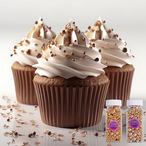 Image of Edible Cake Decorations Set - Sugar Pearls, Nonpareils & Candy Eyes, Baking Sprinkles for Wedding, Birthday & Party, Assorted Colors (White, Red, Pink, Blue) (White Party)