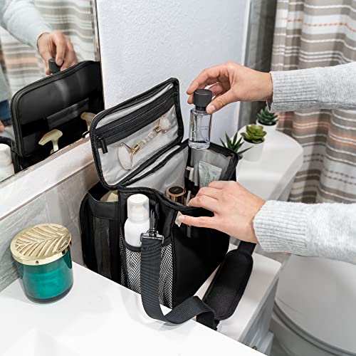 Terra Home Xl Shower Caddy Portable - Shower Organizer With Extra Compartment, Shoulder Strap, Keychain Hook - Shower Bag With Mesh Breathable Bottom - Portable Shower Caddy (Black Xl) #TOP6