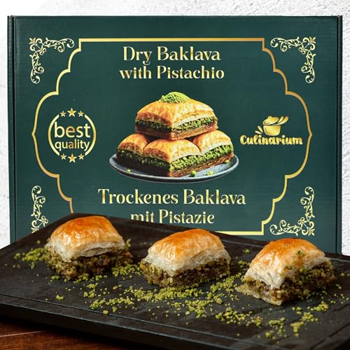 Turkish delight Süßigkeiten box. Baklava 650g. Gebäck Mit Pistazien oder Walnüsse. Perfekte Geschenkbox Geburtstag. Süßigkeiten aus aller Welt fur Feinschmecker.Türkische süßigkeiten (Pistazien)