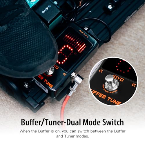 Image of JOYO Buffer & Tuner Guitar Pedal, ±1 Cent Accuracy with LED Display & Analog Buffer Circuit, DC Output, True Bypass (Buffer Tune JF-19)