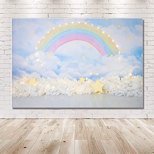 AIBIIN 2,1x1,5 m Arcobaleno Birthady Sfondo Bianco...