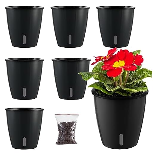 21+ Enchanting Elements for a Gothic Garden Makeover 5 Planterhoma 5 Inch Self Watering Pots for Indoor Plants, 6 Packs African Violet Pots with Indicator, Black Wick Pot with Drainage Holes, Self Watering Planters for Orchid, Devil's Ivy, Black