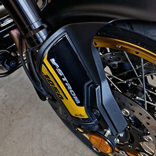 Resin Bike Autocollant Moto Compatibles avec Suzuki V-Strom 1050 XT ABS 2022 Or et Noir Dubai. Protection Garde-Boue Plaque de Direction Contre les Chocs et...