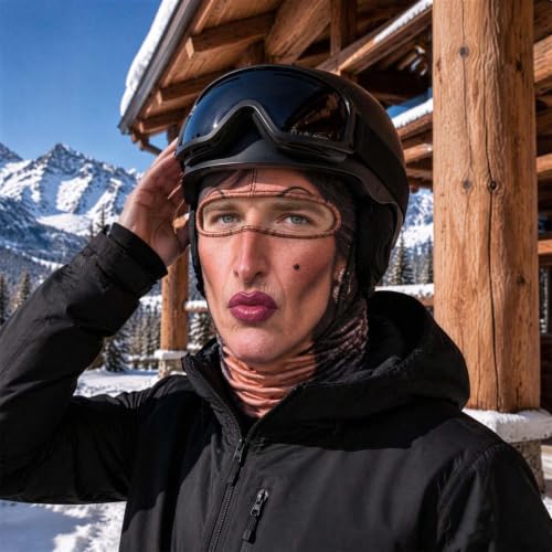 Funny Old Man Ski Mask Balaclava, Realistic Full Face Cover for Men Women - image 4
