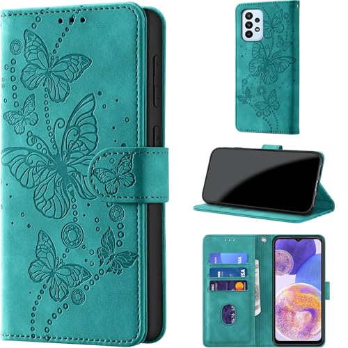 for Samsung Galaxy A23 / Galaxy A23 5G Wallet Case Flip Turquoise