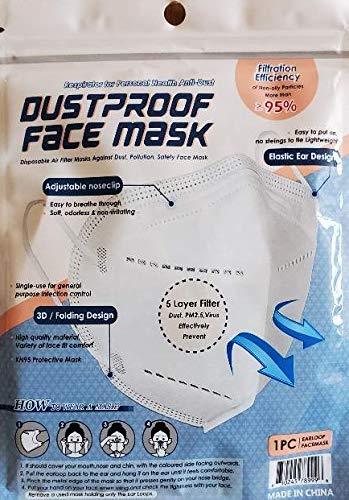 Breathing Dust Mouth Mask for Air Pollution, Replaceable Activated Carbon PM2.5 3-piece