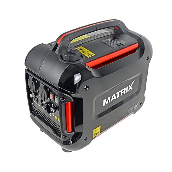 Matrix Notstromaggregat Benzin leise 2000 Watt Digitaler Generator Inverter Stromerzeuger Stromaggregat tragbar Stromgenerator silent | PG 2000i-2 | 4-takt | 2x230V | leise 59 dB(A) – Bild 4