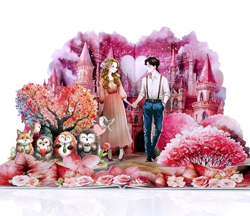 Pop-Up Valentinstagskarte Mit Katzenmotiv – Handgefertigt, 15,2x20,3 Cm, 3D-Effekt Für Ehepartner & Liebste
