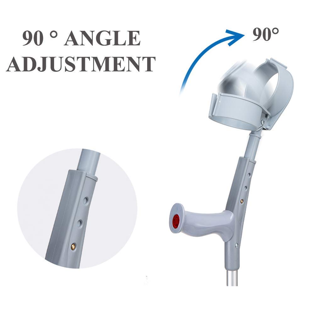 Muletas de antebrazo Muleta de antebrazo Ajustable Antideslizante para Adultos, muleta de Brazo Ajustable en Altura, aleación de Aluminio Liviana, Codo portátil liviano Lucky Star