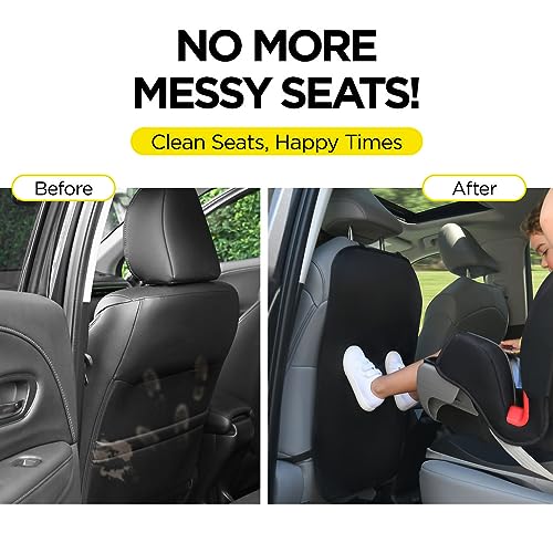 Image of lebogner Back Seat Cover for Kids, 2 Pack X-Large Waterproof Kick Mats Backseat Protector, Durable Car Seat Back Protectors for Vehicles to Protect from Dirt, Mud & Scratches, Fits Most SUVs and Vans