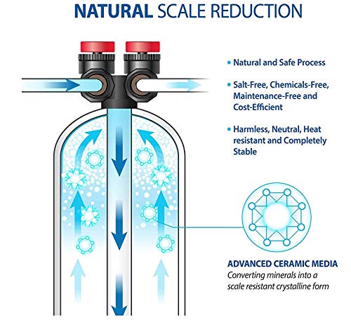 Premier Water Systems Salt Free Water Conditioner | 12 GPM | + Carbon/KDF 55 Chlorine Removal Backwash Whole House Filter System