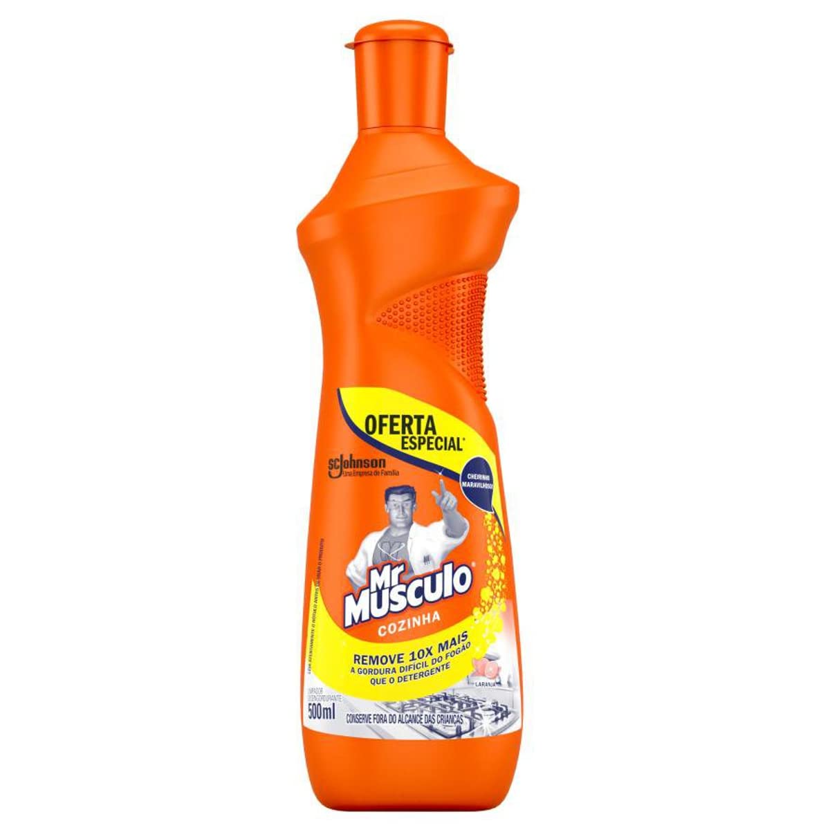 MRさま Mr. Músculo Cozinha Limpador Desengordurante Squeeze Laranja 500ml