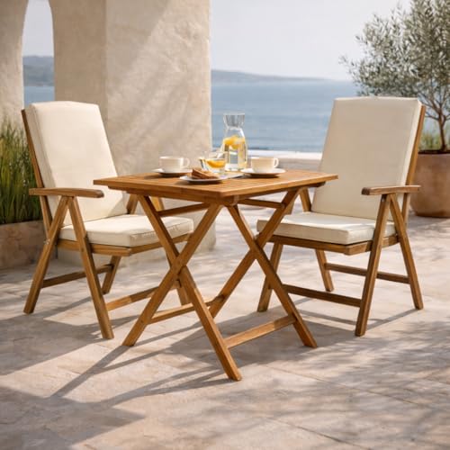Table peu encombrante de jardin Burraco 80x80 pour optimiser l'espace - 3