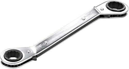 uxcell Llave de trinquete reversible, 1116 pulgadas x 78 pulgadas de compensación de doble extremo de caja, Cr-V