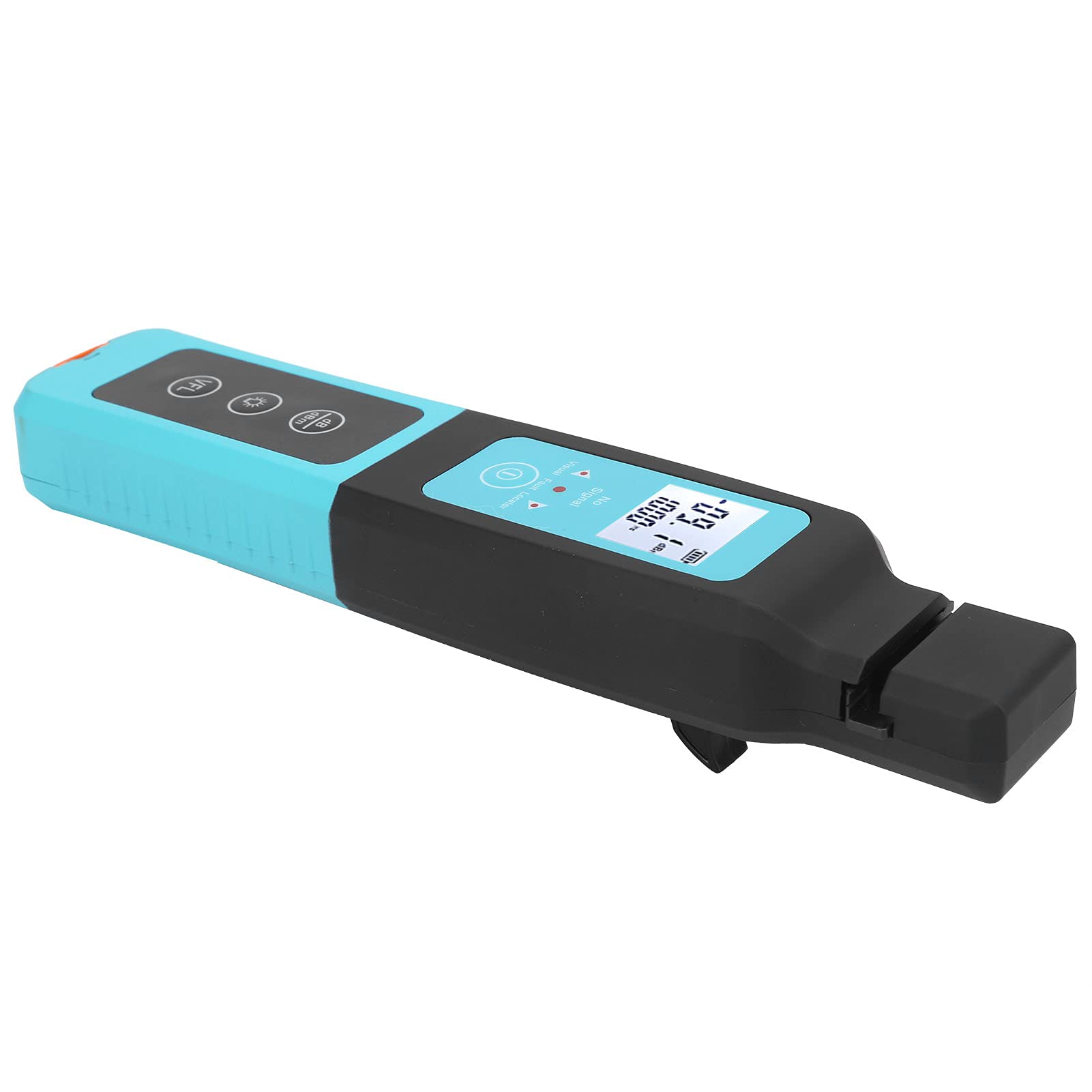 AUA - Identificador de fibra óptica 40, localizador de fallas de fibra portátil de alta sensibilidad, probador universal monomodo multimodo con aviso de zumbador e indicador LED