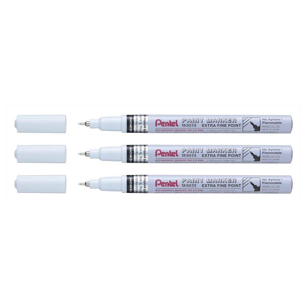 Pentel Set of 3 Paint Markers MFP10 Extra Fine Tip White