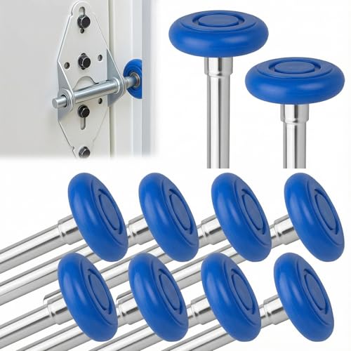 Image of 10 Pack 4 inch Stem 2 inch Blue Nylon Garage Door Roller with Protective Sealed-Cap(Dustproof), Ultra Quiet & Long-Lasting, Commercial High Load Capacity, Double Sealed Bearings